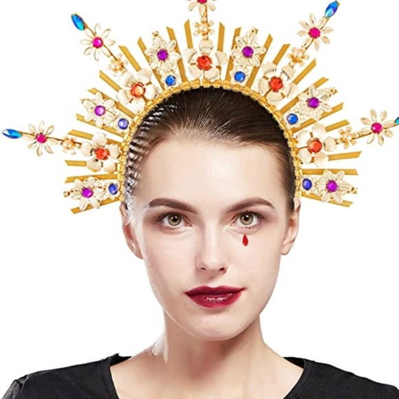 Crown Headband Spiked Zip Tie Halo Crown Sunburst Goddess He